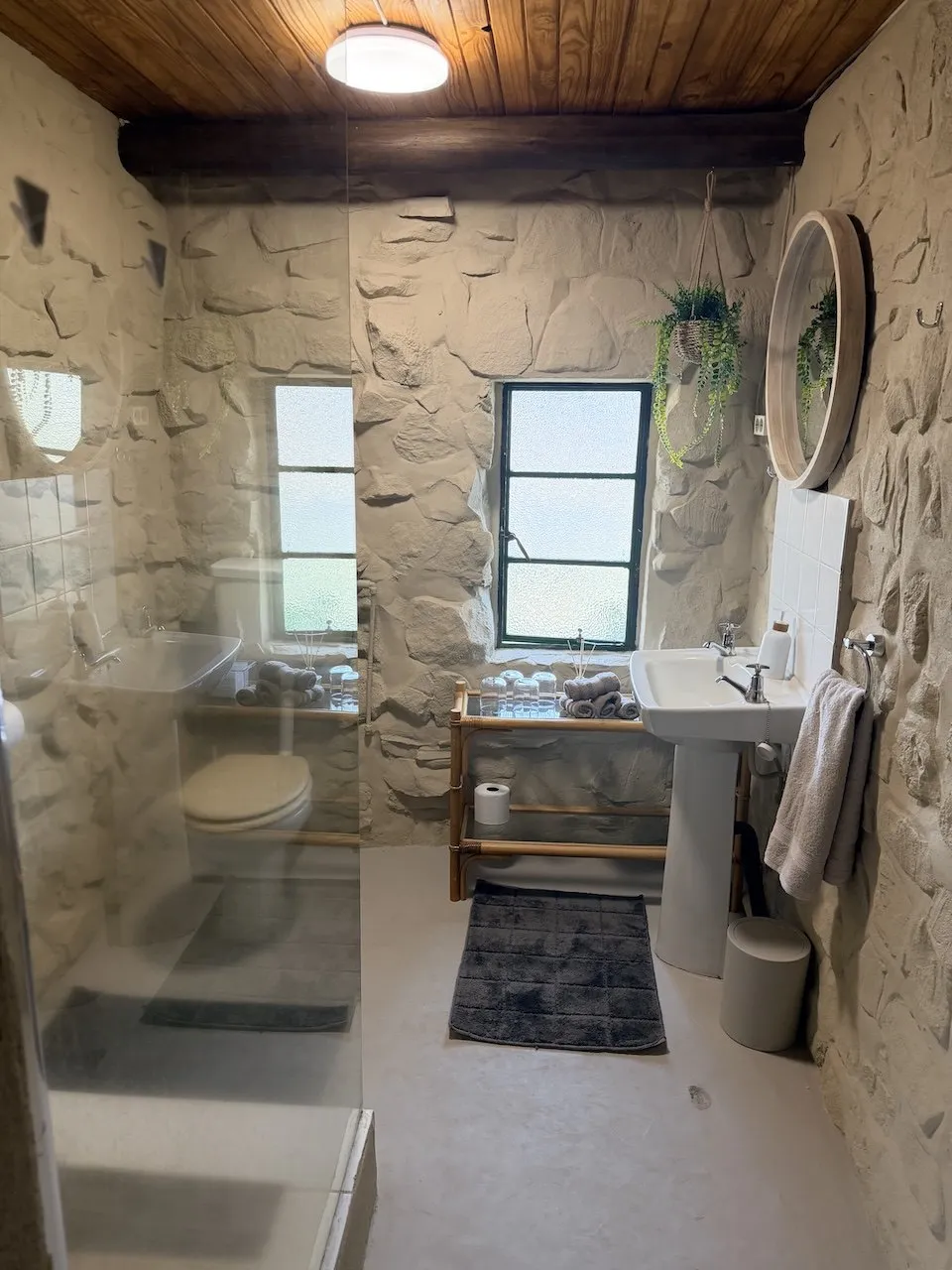 Bungalow bathroom with walk-in shower